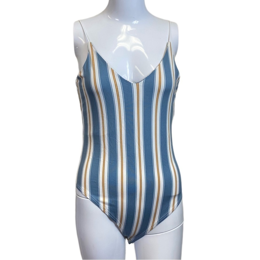 Gaze Body Suit - Small - Blue White Stripe
